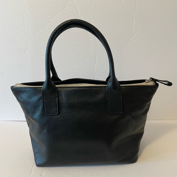 Gaggio Black Leather Tote Bag With Removable Inner Bag - Picture 2 of 7